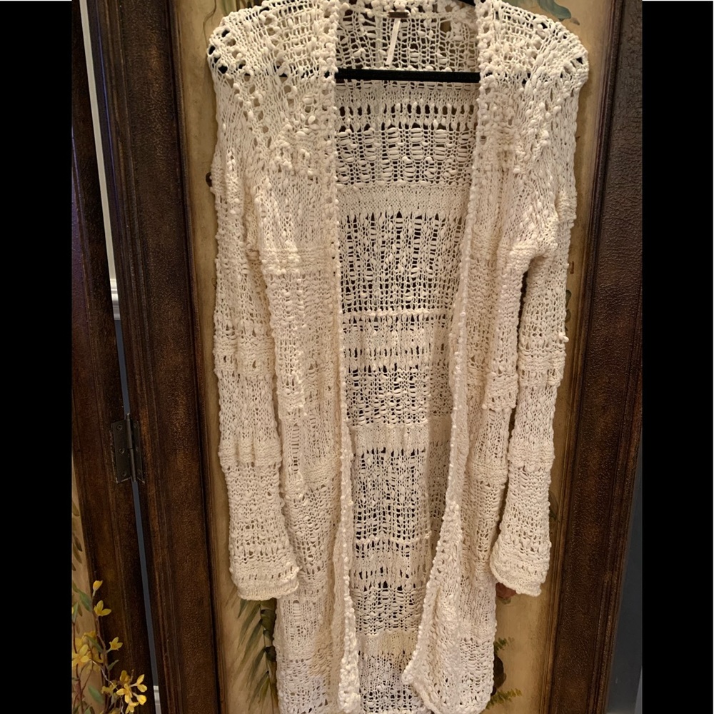 Free People Trendy Crochet Cardigan
